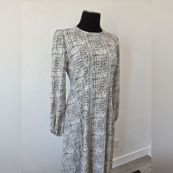 Lightweight Midi Dress Formal Office Career Funeral Event School Teacher Small - Picture 3 of 12